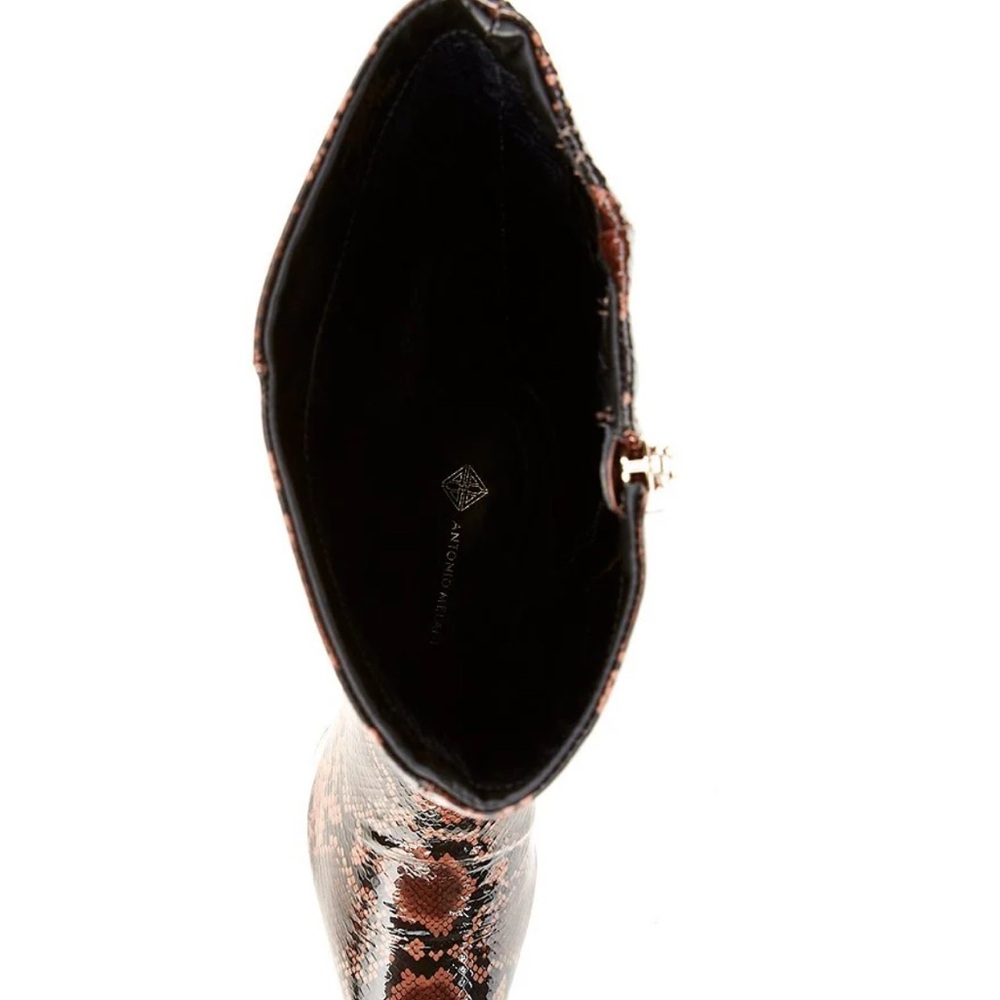 NEW Antonio Melani Snake Patent Leather Standard Tall Dress Boot Size 6 - Picture 3 of 15